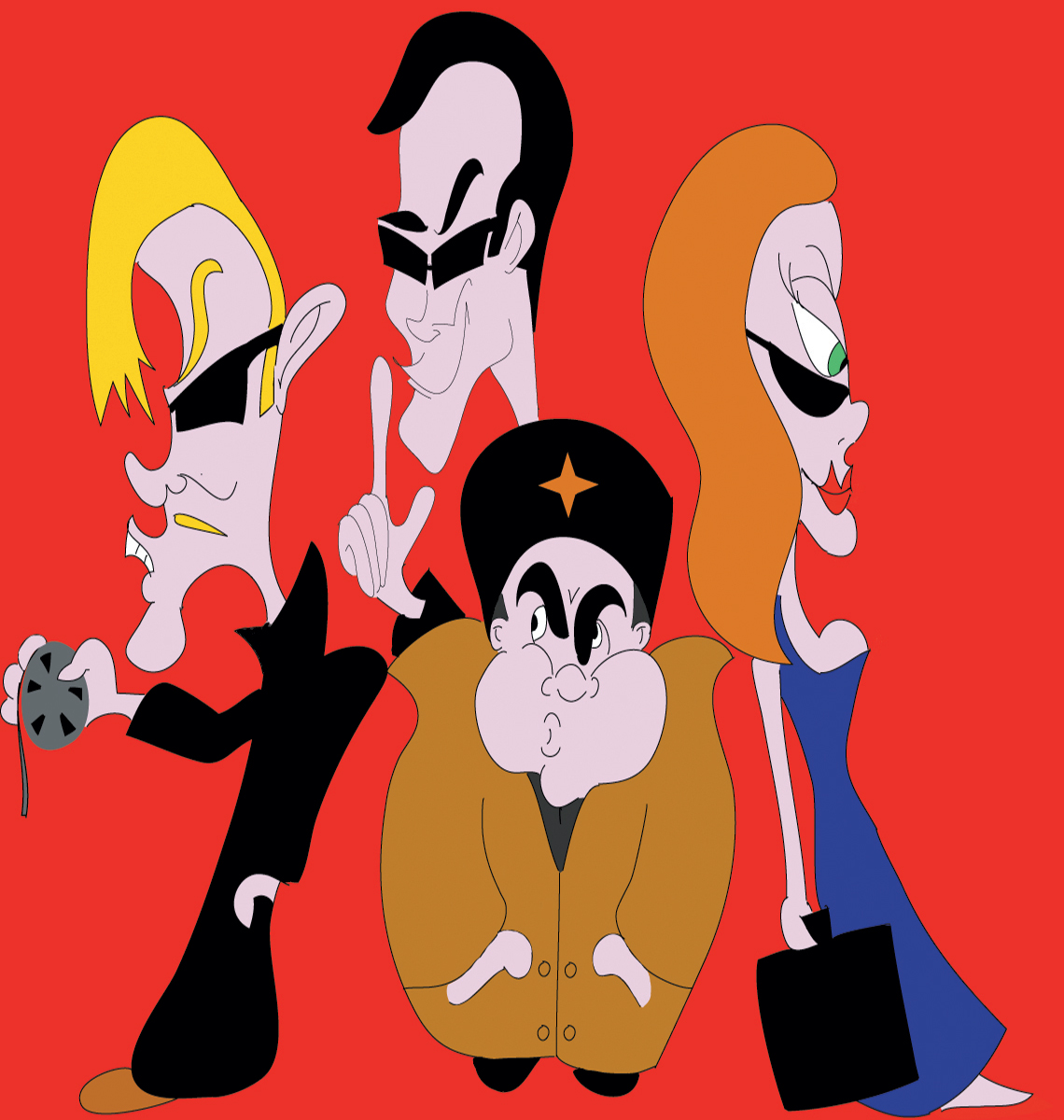 a cartoon of 1960s Russian spies